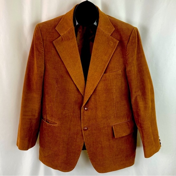 Two-Button Brown Corduroy Blazer Made in Romania - Picture 13 of 13